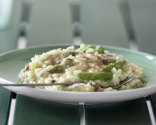 asparagus and anchovies risotto