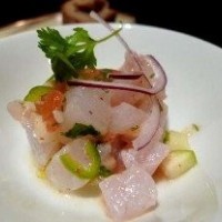 Ceviche of sea bass with pineapple