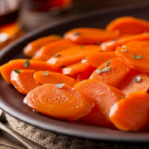 Savoury carrots in pan