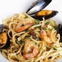 SPAGHETTI WITH PRAWNS AND MUSSELS