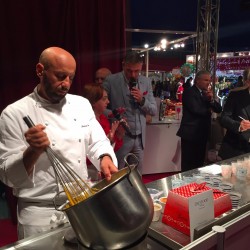 happy hour et sabayon italien au cafe preparation chef guzzone 2 avec italyfood montecarlo salon gastronomie monte carlo 2015