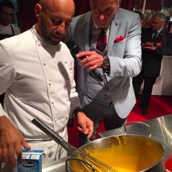 happy hour et sabayon italien au cafe preparation chef guzzone 5 avec italyfood montecarlo salon gastronomie monte carlo 2015