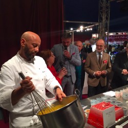 happy hour et sabayon italien au cafe preparation chef guzzone avec italyfood montecarlo salon gastronomie monte carlo 2015